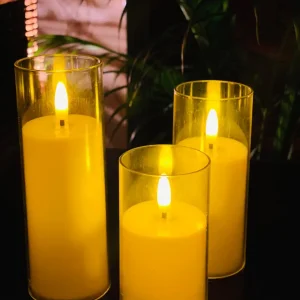 LED Glass Candle